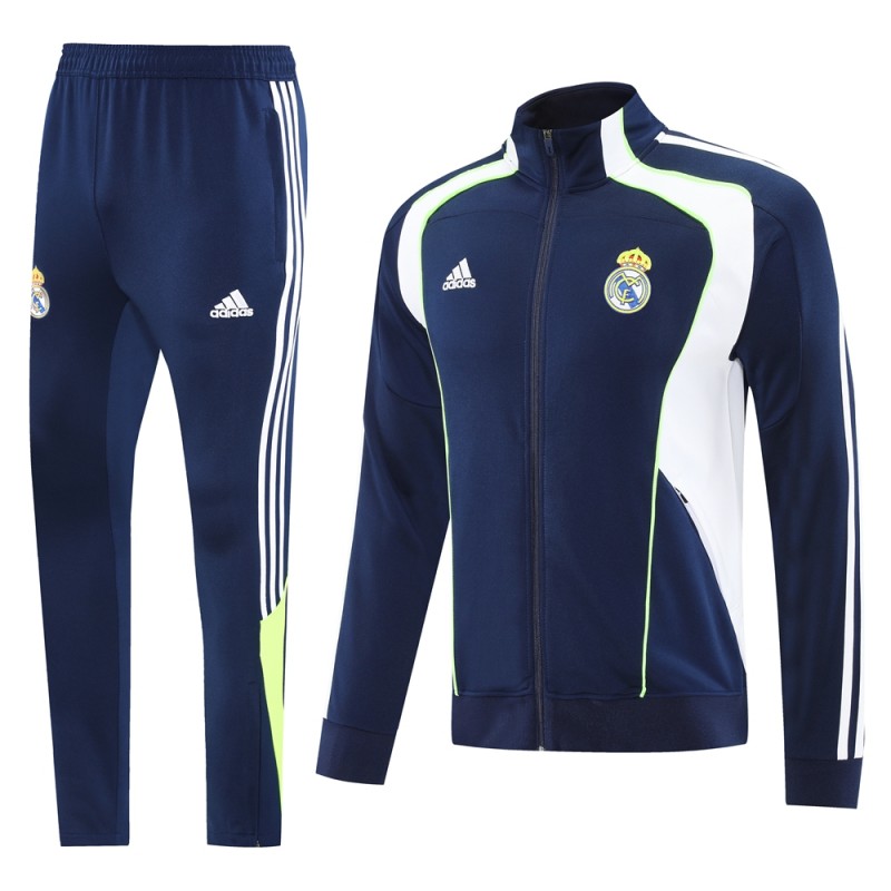 25/26 Real Madrid Navy/White Full Zipper Jacket +Long Pants