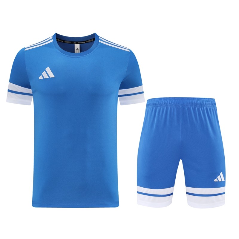2025 Adidas Blue Short Sleeve Jersey+Shorts