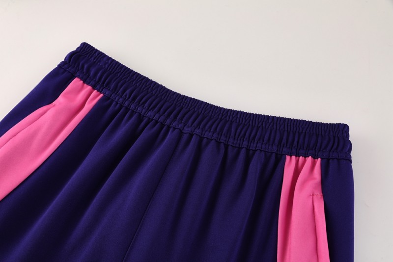 2025 Adidas Purple/Neon Green Half Zipper Jacket +Long Pants
