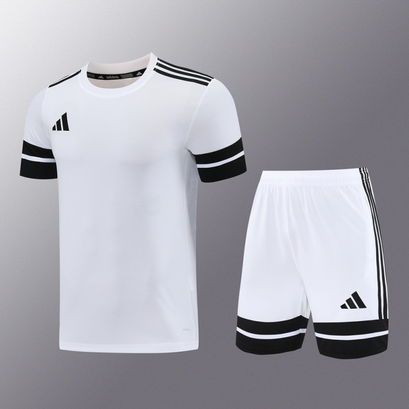 2025 Adidas White Short Sleeve Jersey+Shorts