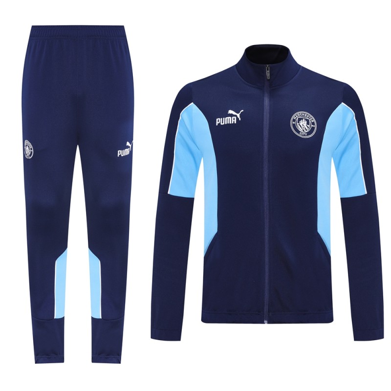 25/26 Manchester City Blue/Navy Full Zipper Jacket +Long Pants