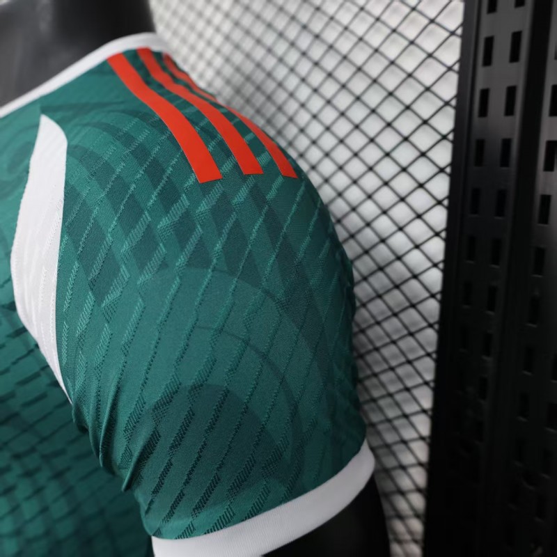 layer Version 2025 Mexico Green with Aztec Serpent Pattern Jersey