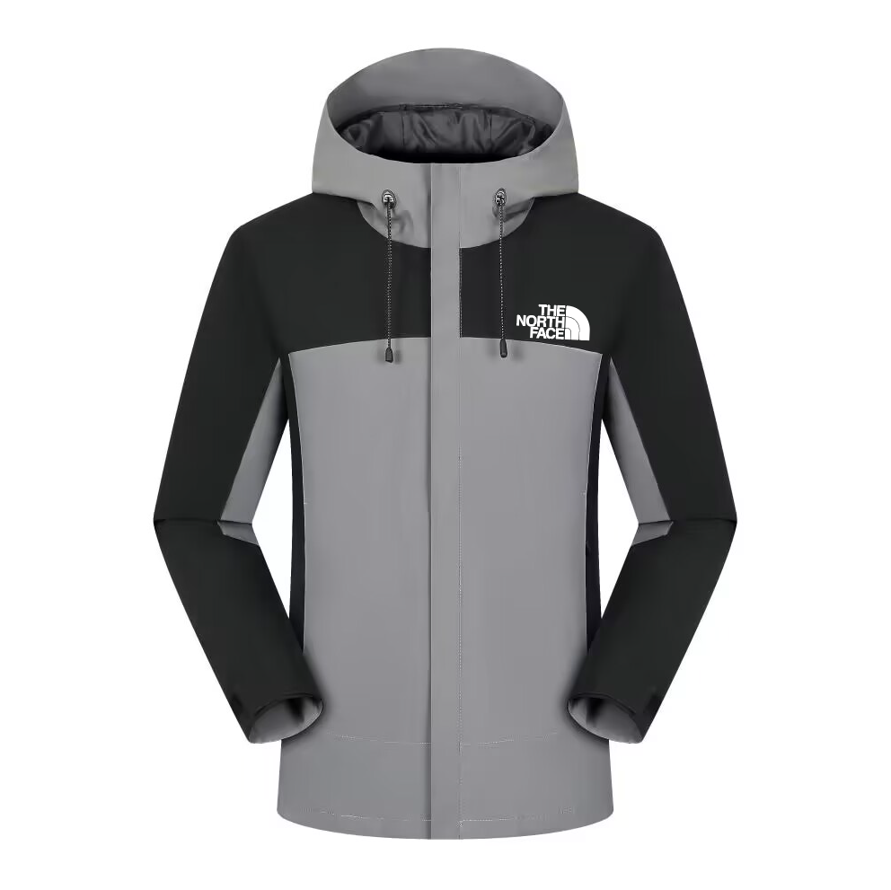 2025 The North Face Alpine Terrain Jacket - Sage Green/Cream Colorblock with Adjustable Hood