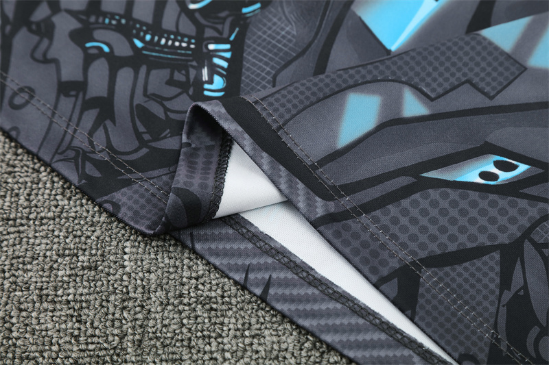 25/26 Napoli Black Grey Camouflage Half Zipper Jacket+Long Pants