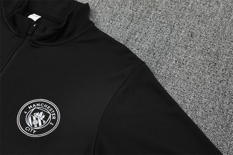 25/26 Manchester City Black Half Zipper Jacket+Long Pants