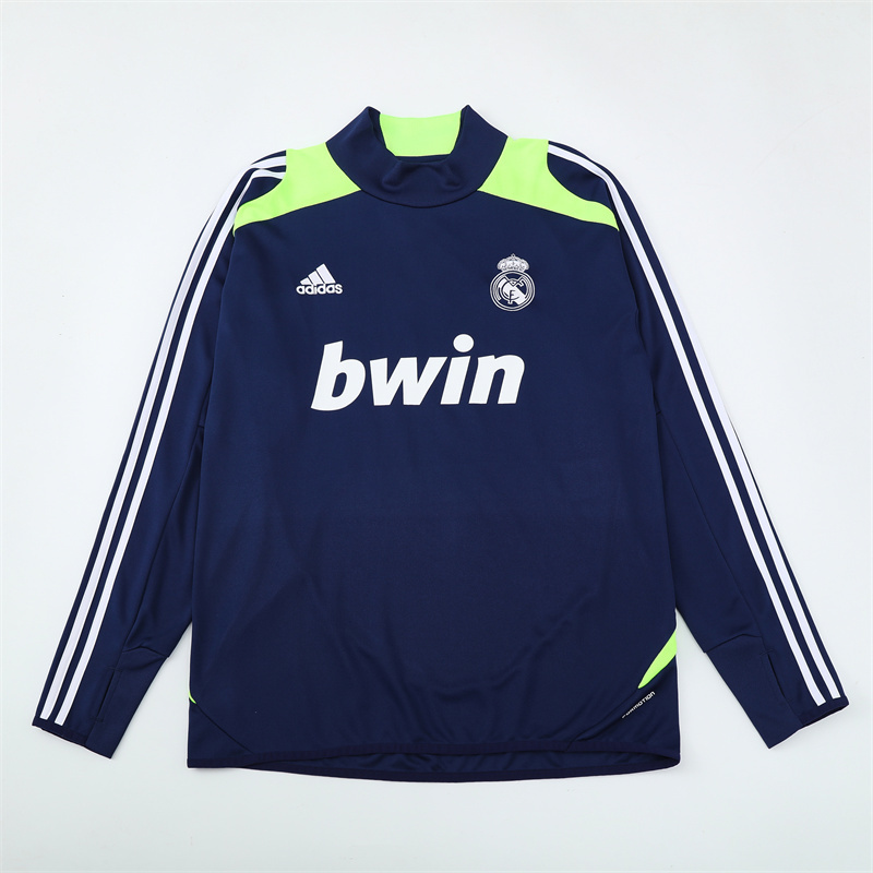 Retro 12/13 Real Madrid Royal Blue Half Zipper Jacket