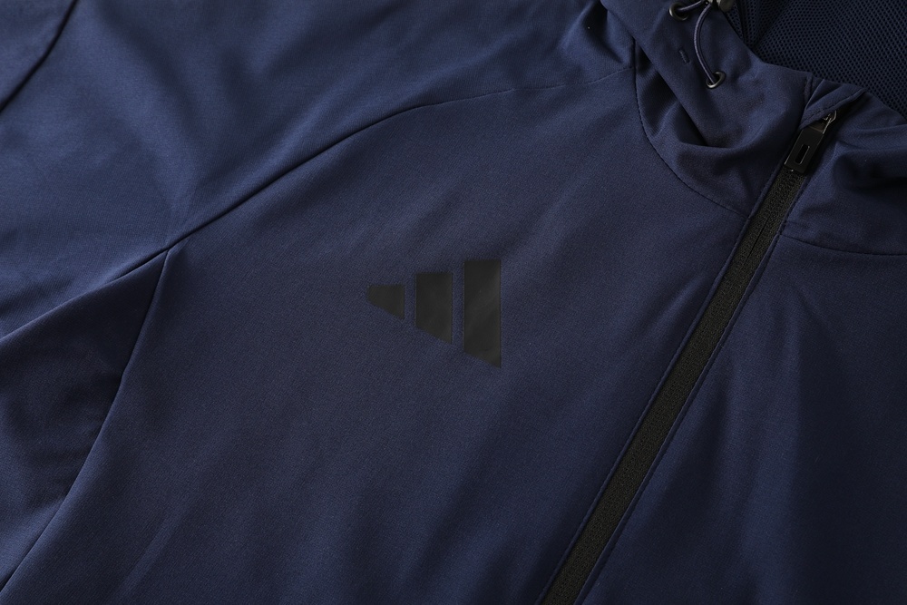 25/26 Adidas Navy Hoodie Full Zipper Jacket + Long Pants
