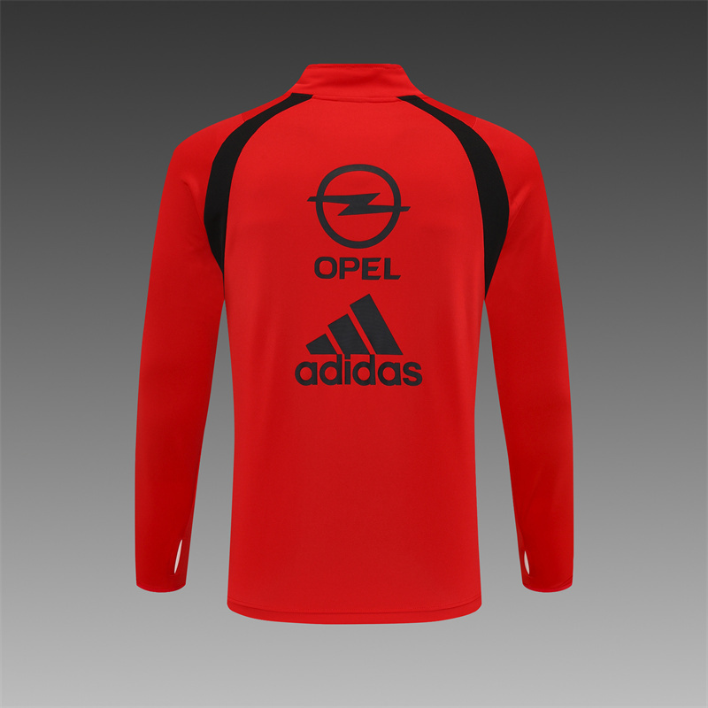 Retro 03/04 AC Milan Red Half Zipper Jacket