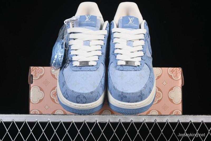 Nike Air Force 1 '07 Low LV Collaboration Light Blue Casual Sneakers - YF9511-823