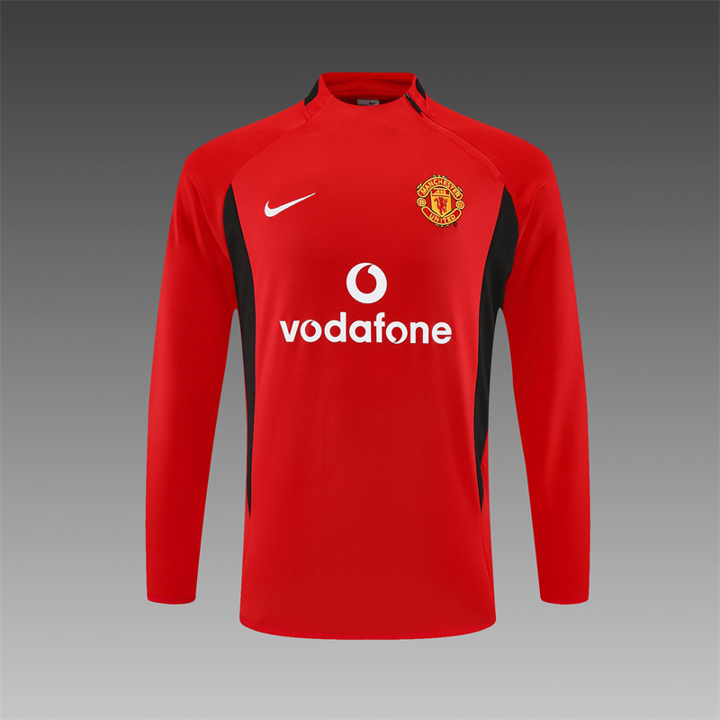 Retro 02/03 Manchester United Red Half Zipper Jacket