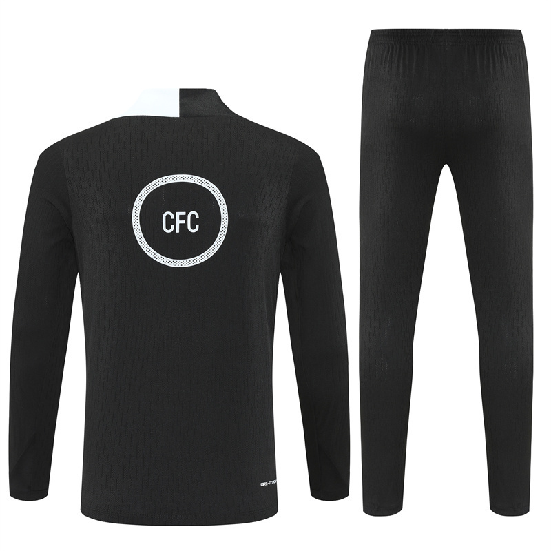 Player Version 25/26 Chelsea Black T90 Half Zipper Jacket+Long Pants