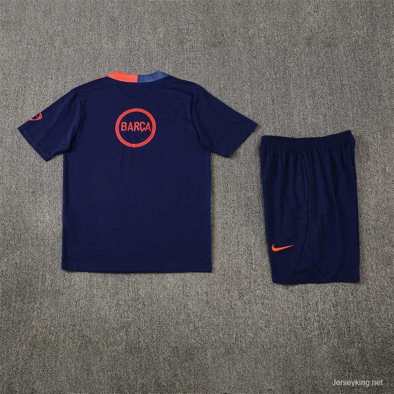 25/26 Barcelona Royal Blue T90 Short Sleeve Jersey+Shorts with XS