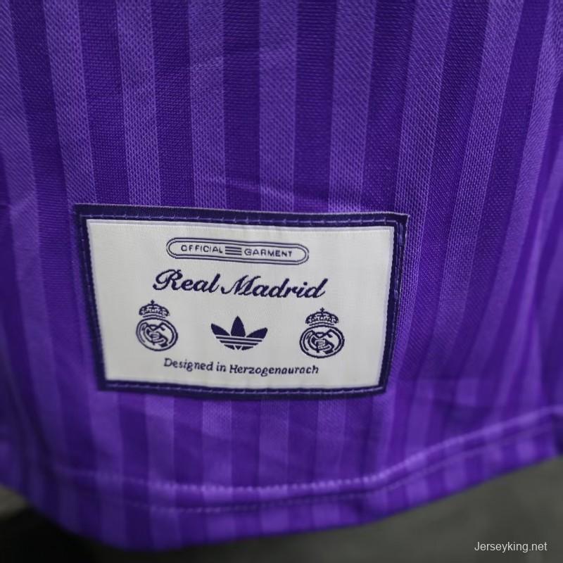 Player Version 25/26 Real Madrid Purple Adidas Original Casual Jersey
