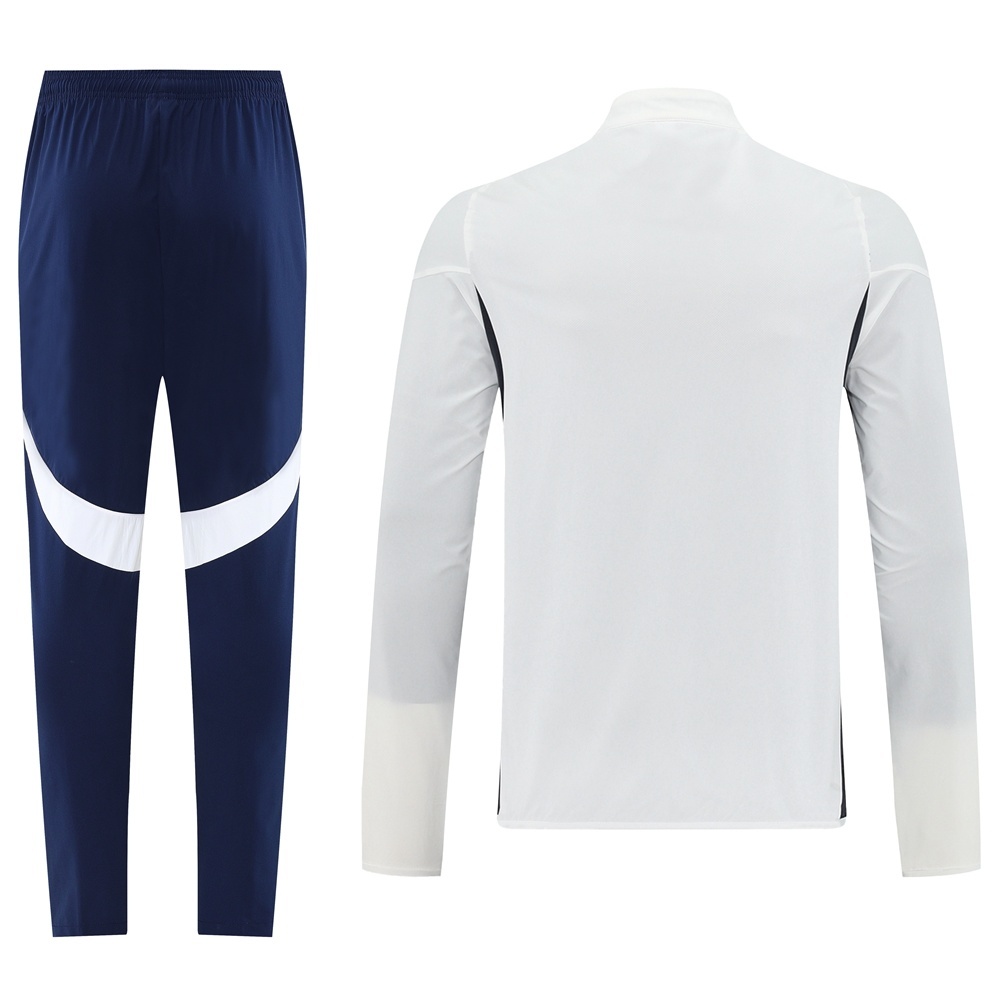 25/26 Arsenal White S-2XL Half Zipper Jacket+Long Pants