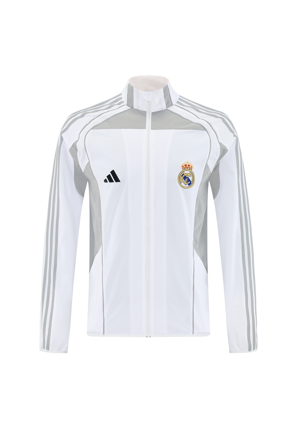 25/26 Real Madrid White Half Zipper Jacket+Long Pants S-3XL