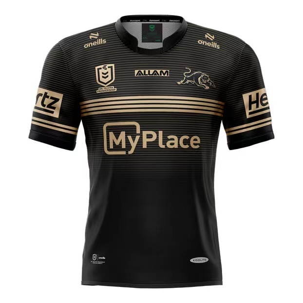 2026 Penrith Panthers Black with Gold Stripes Away Jersey