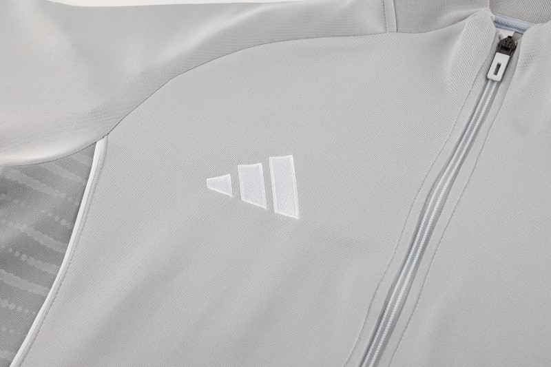 2025 Adidas Grey Full Zipper Jacket+Long Pants
