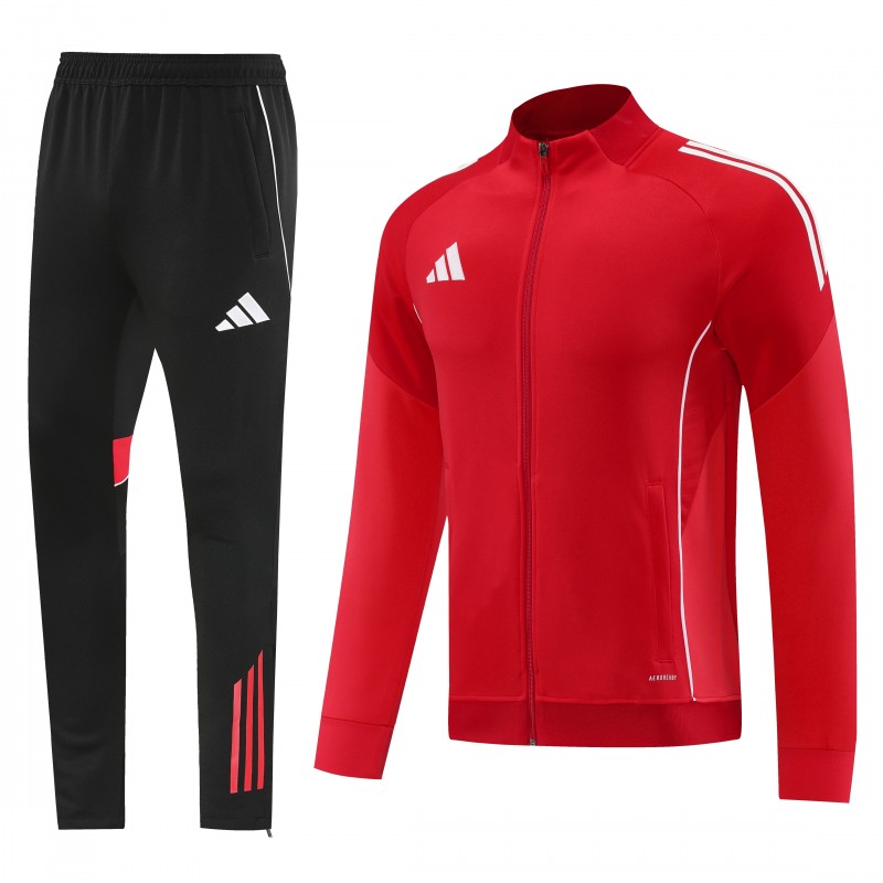 2025 Adidas Red Full Zipper Jacket+Long Pants