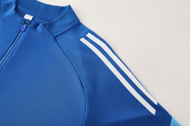 25/26  Adidas Royal Blue/Sky Blue Full zipper Jacket Tracksuit+ long pants