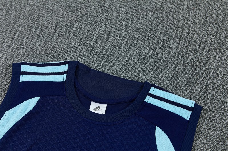 26/27 Argentina Navy Blue Sleeveless Training Vest +Soccer Shorts