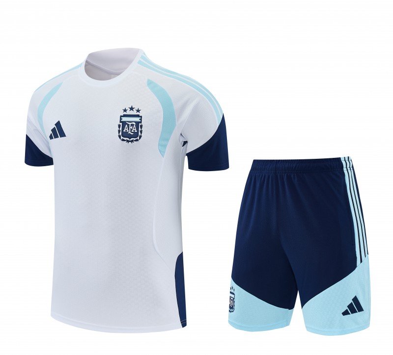 26/27 Argentina White Short Sleeve+Soccer Shorts
