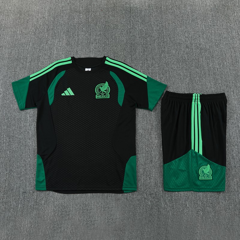 26/27 Mexico Black Short Sleeve+Soccer Shorts