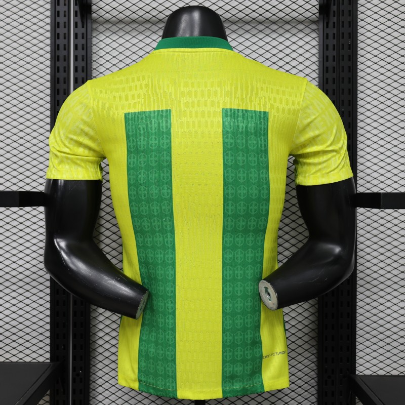 Player Version 2026 Brazil Yellow & Green Vertical Stripe Special Edition Jersey