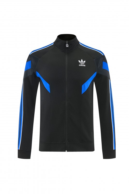 2026/27 Adidas Originals Black & Royal Blue Full Zipper Jacket Tracksuit + Long Pants