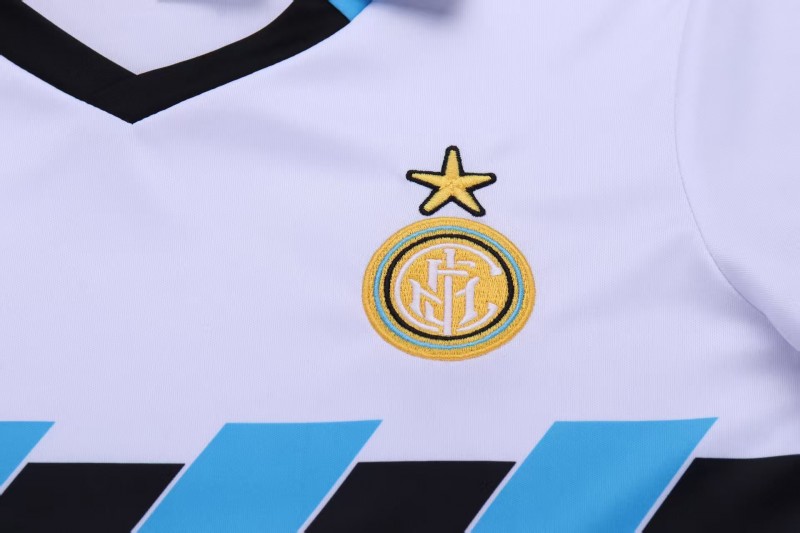 Retro 90/91 Kids Inter Milan White & Blue Away  Jersey
