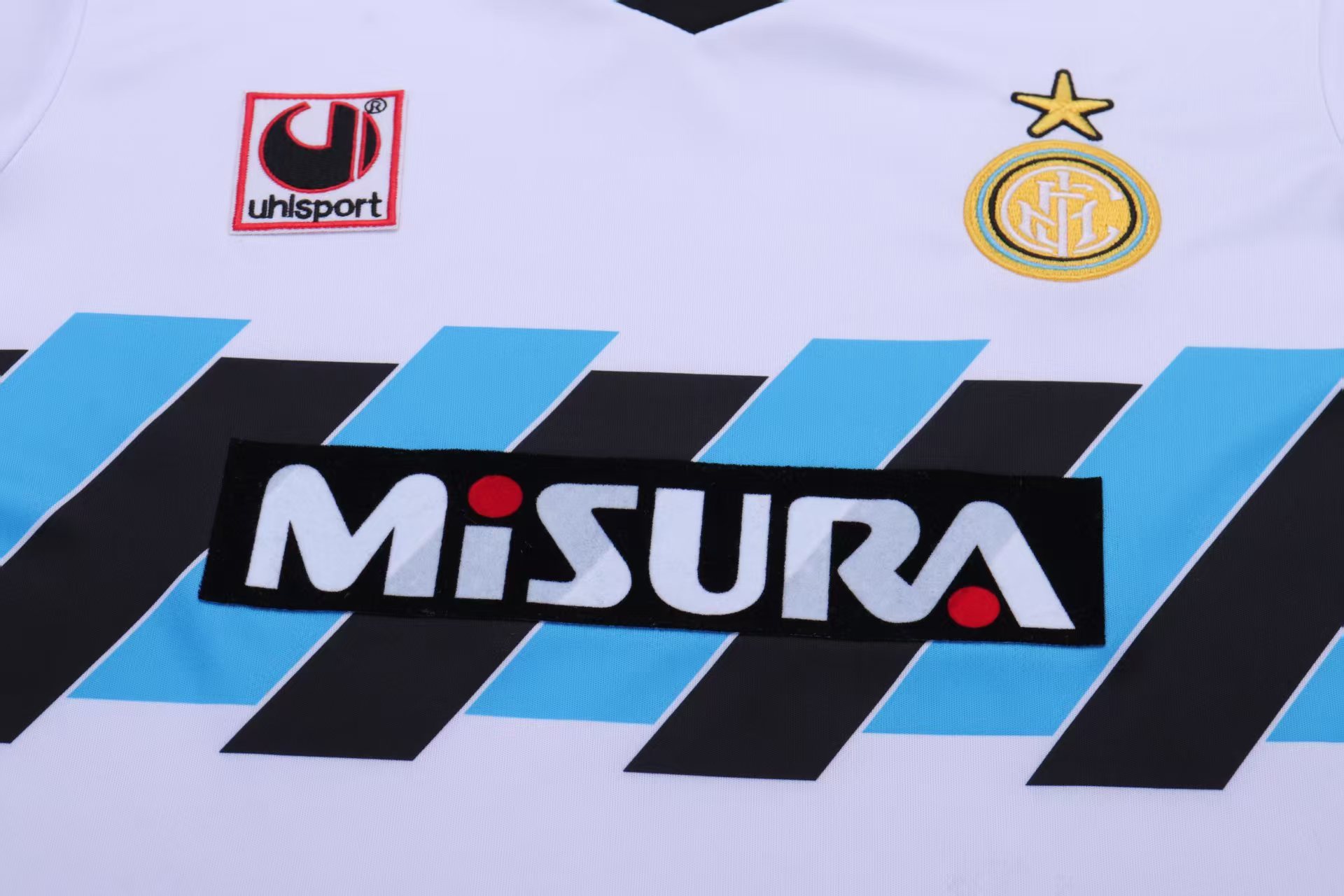 Retro 90/91 Kids Inter Milan White & Blue Away  Jersey