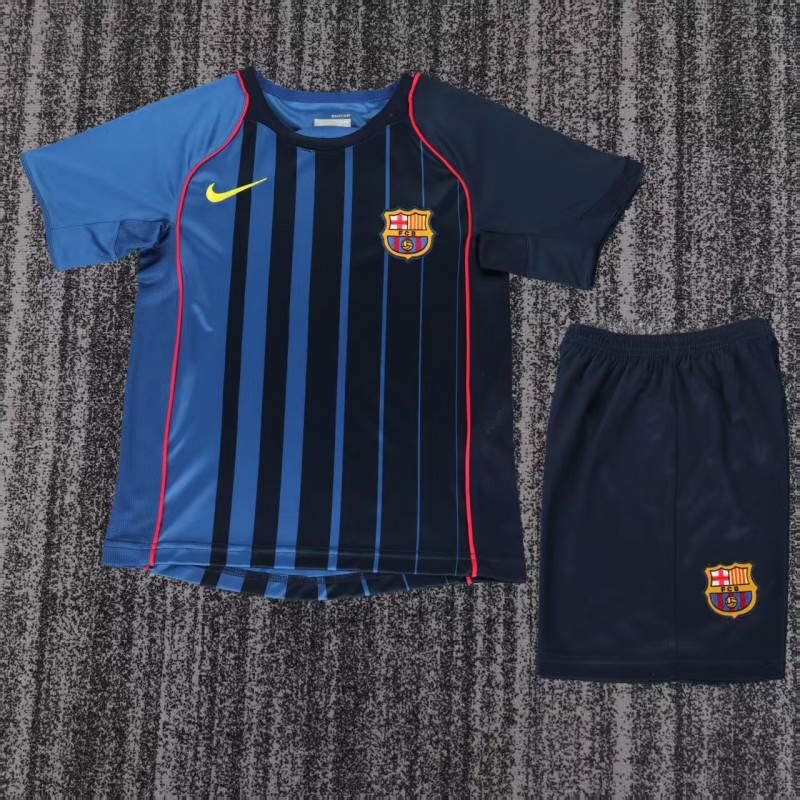 Retro Kids 04/05 Barcelona Away Jersey