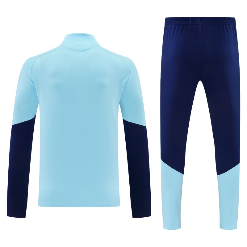 26/27 Argentina Sky Blue & Navy Blue Half Zipper Jacket Tracksuit + Long Pants