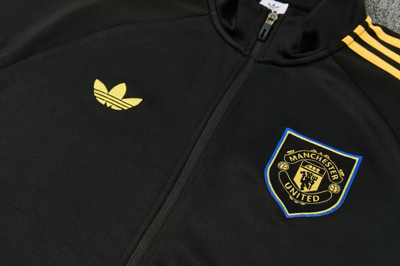 26/27 Manchester United Black & Blue Full Zipper Jacket Tracksuit + Long Pants