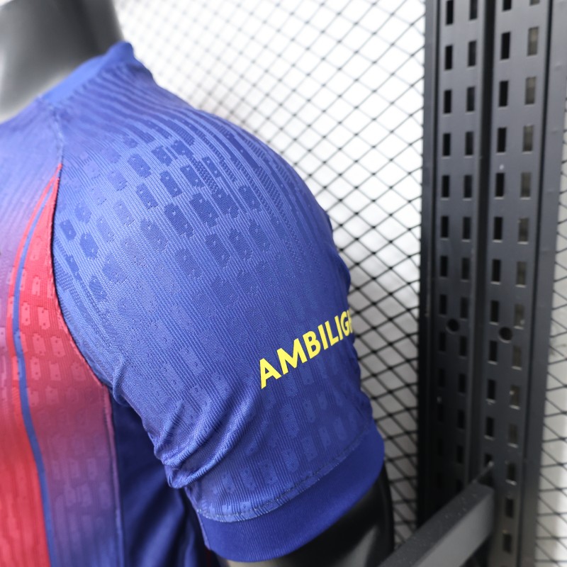 Player Version 25/26 FC Barcelona Royal Blue & Garnet Red  Special Edition Jersey