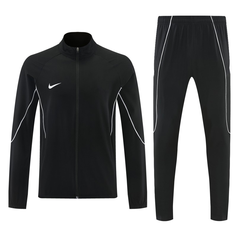 2026 Nike Black Full Zipper Jacket Tracksuit + Long Pants