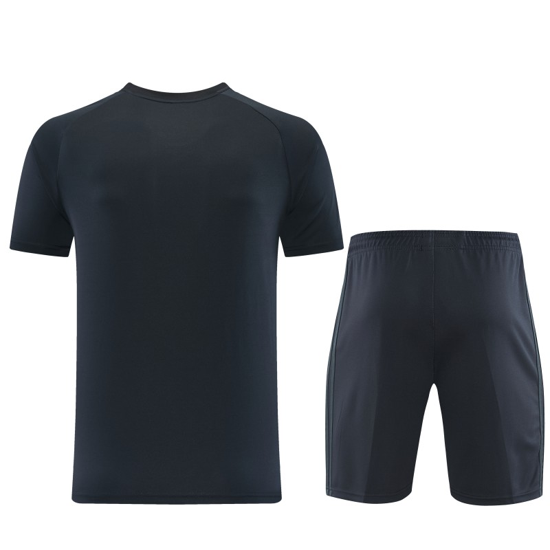26/27 Adidas AD15 Dark Grey Short Sleeve+Soccer Shorts