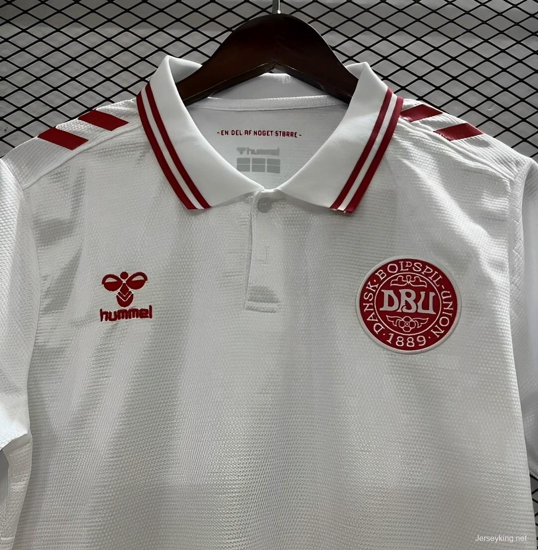 2024 Denmark Away White Jersey