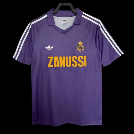 Retro 84/85 Real Madrid Away Purple Jersey