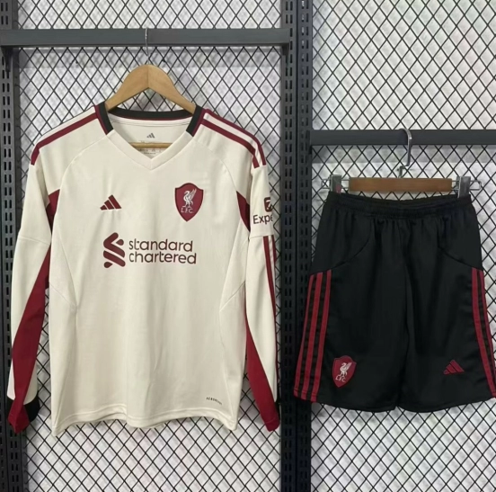 25/26 Kids Liverpool Away Long Sleeve Jersey