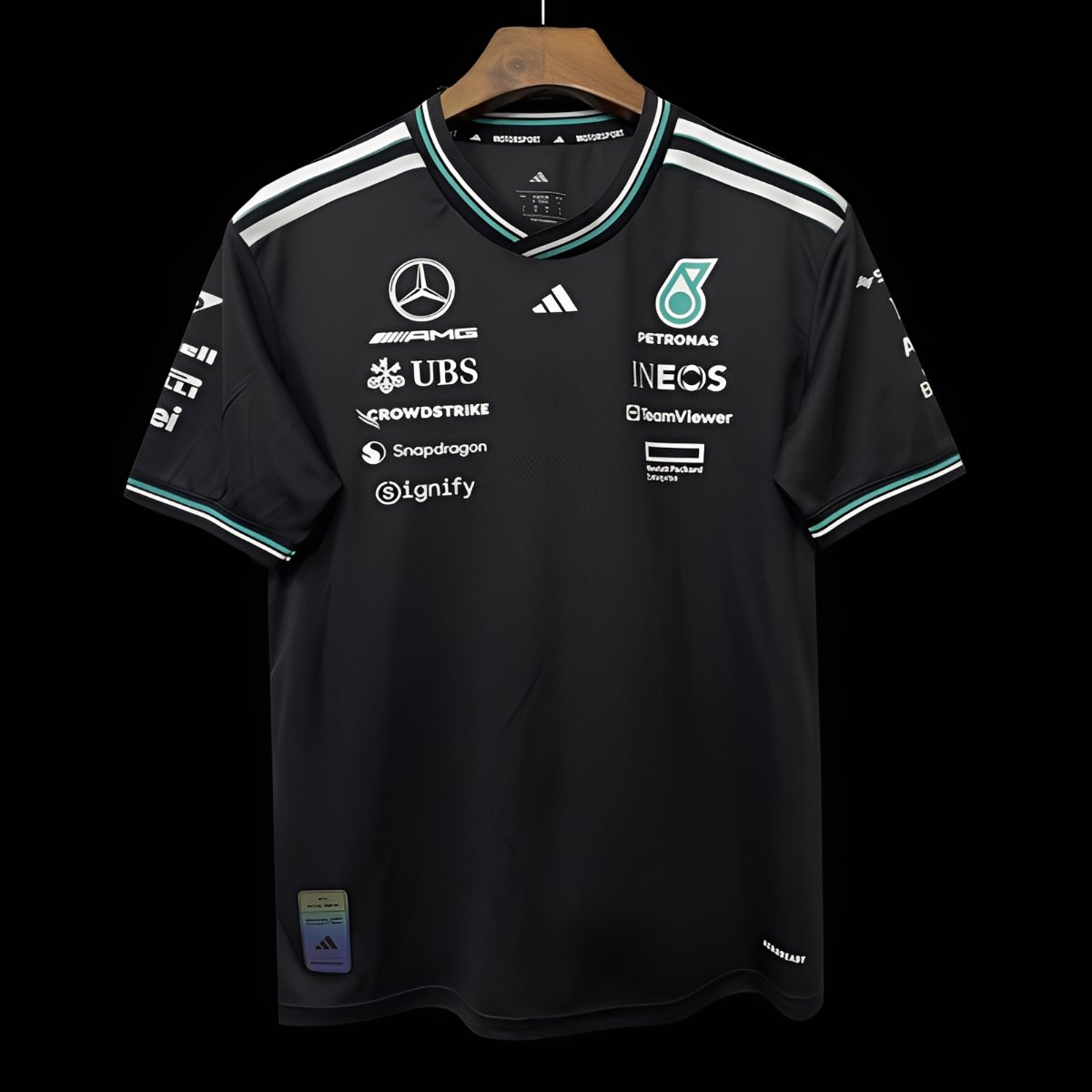 2026 F1 Mercedes-AMG Petronas F1 Team Black with Teal Trim Jersey