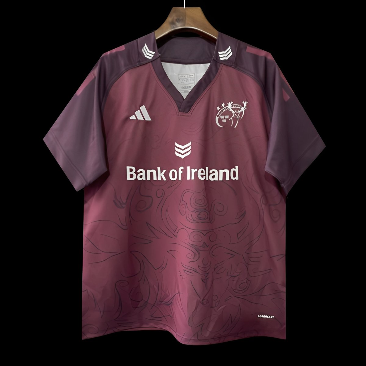 25/26 Munster Burgundy with Celtic Knotwork Pattern Jersey