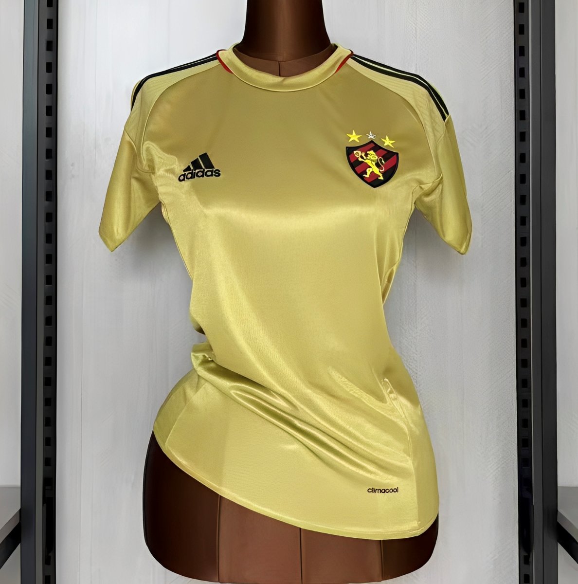 2016 Women Retro Recife Sports Gold Jersey