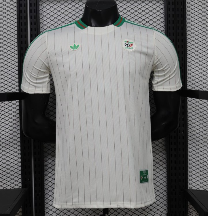 2026 Player Version Algeria White with Green Pinstripes Jersey