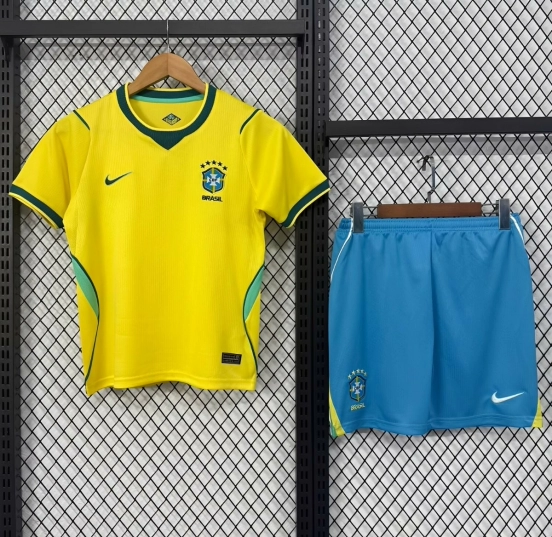 2026 Kids Brazil Home World Cup Jersey