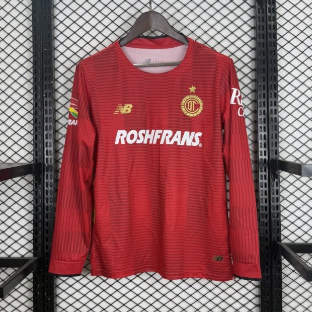 Player Version 25/26 Deportivo Toluca FC Red Home Long Sleeve Jersey