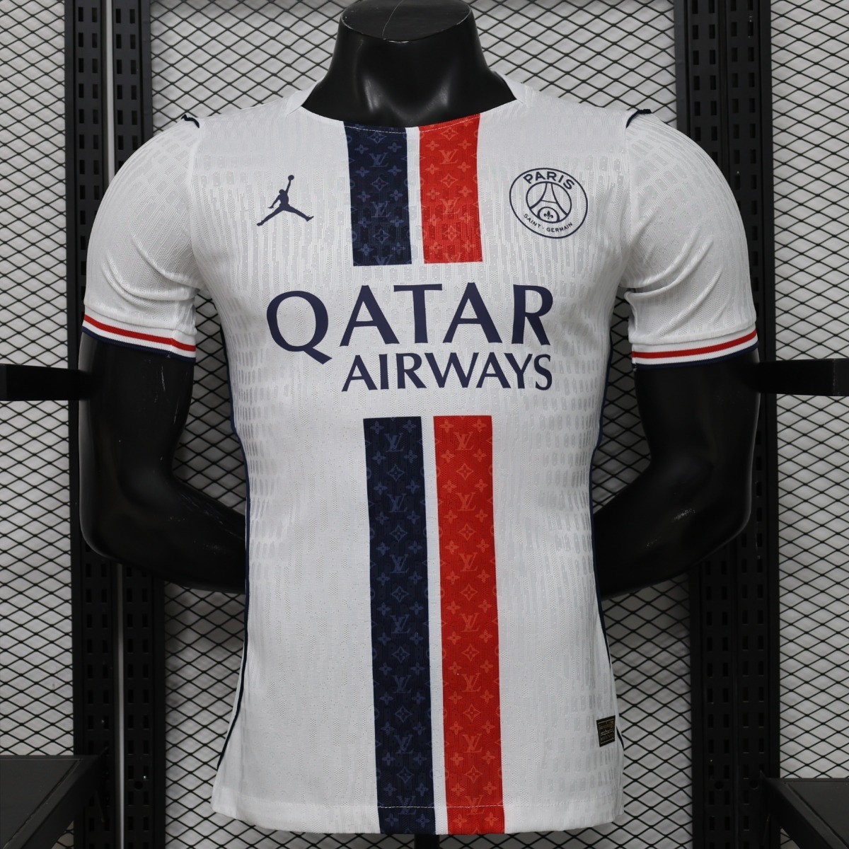 Player Version 26/27 Paris Saint-Germain Away  White & Navy/Red Stripe Special Edition Jersey