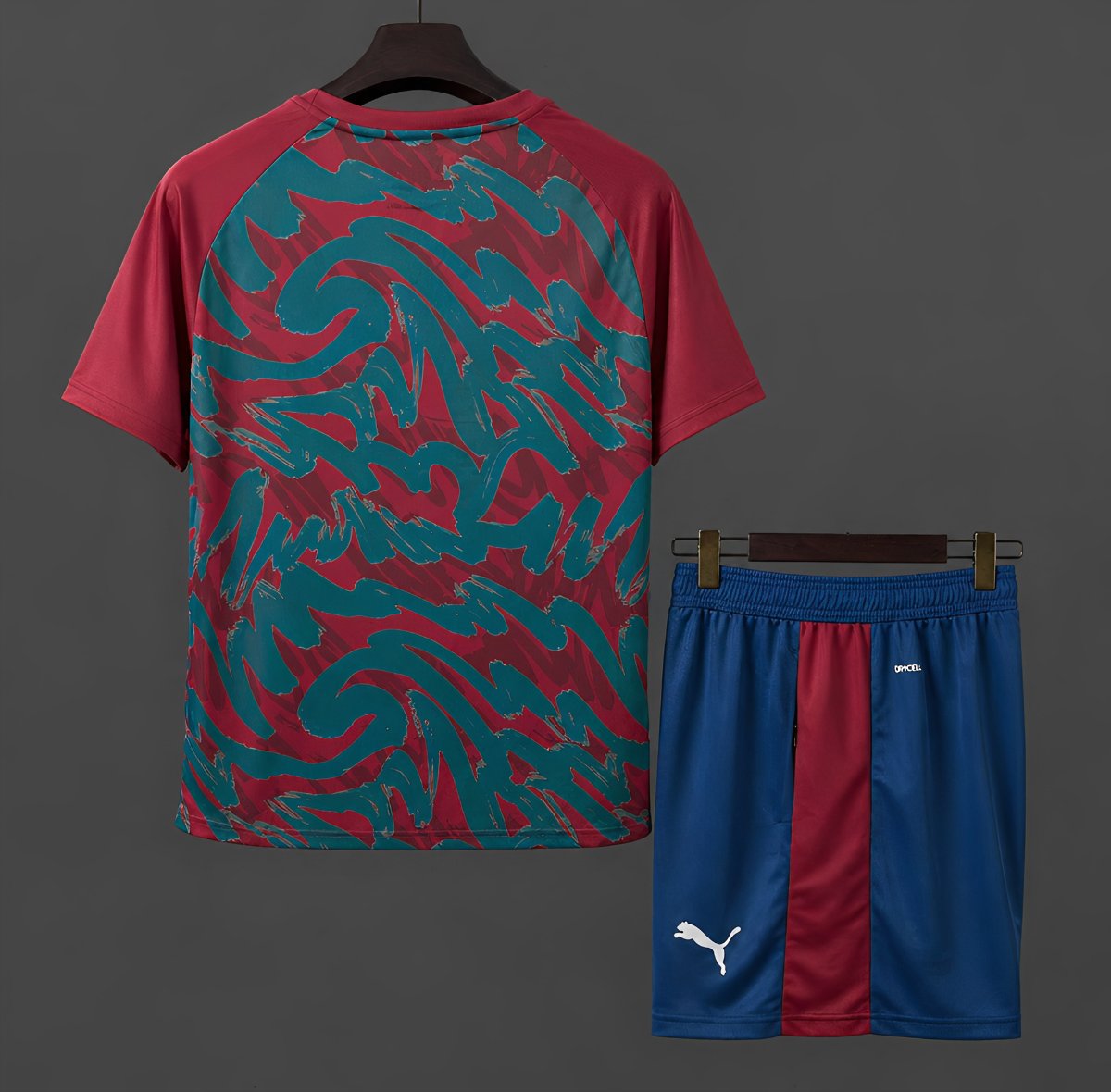 2026 Portugal  Pre-Match Red/Green Training Jersey + Shorts Set