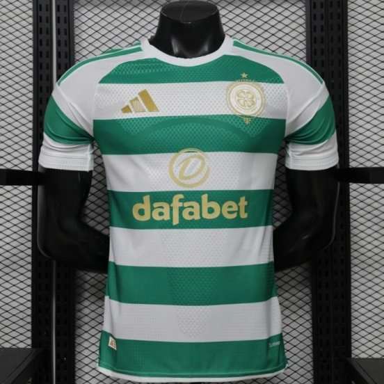 Player Version 26/27 Celtic Green & White Hooped Home Jersey