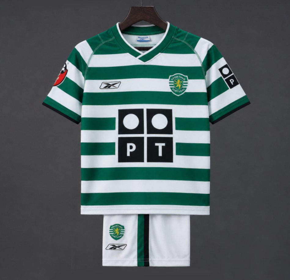 Retro Kids 03/04 Sporting CP Home Jersey