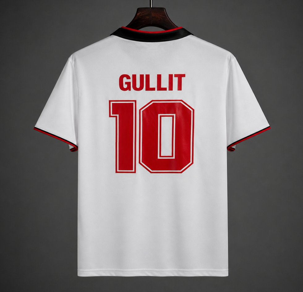 Retro 88/89 AC Miilan Away White Champion League Jersey